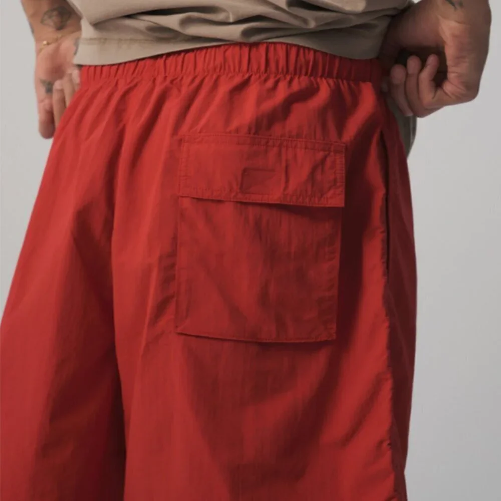 NEW LCKR Woven Nylon Red Shorts SZ XL